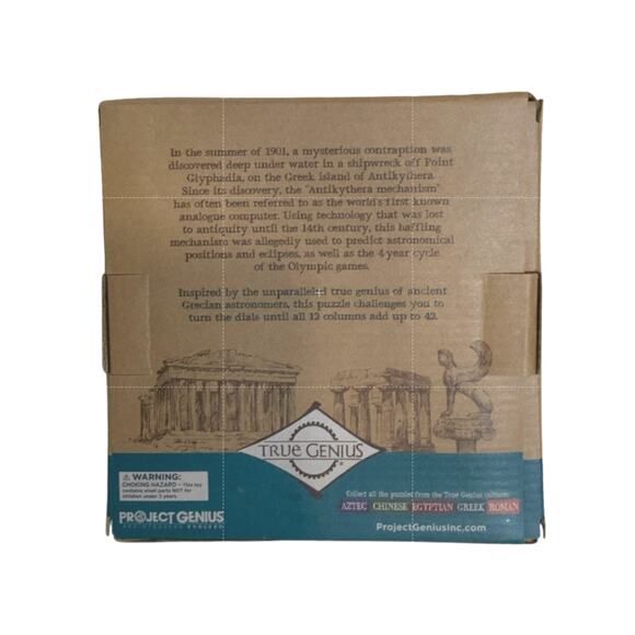 True Genius Grecian Computer Brainteaser Puzzle of Wood NWT - Picture 2 of 3